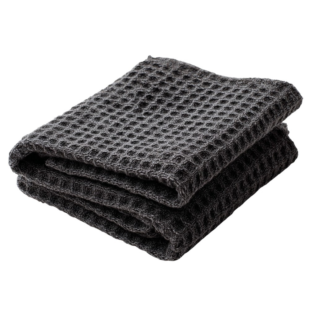 Heavy-Duty Waffle Weave Cleaning Cloth - Charcoal Grey