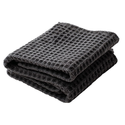 Heavy-Duty Waffle Weave Cleaning Cloth - Charcoal Grey